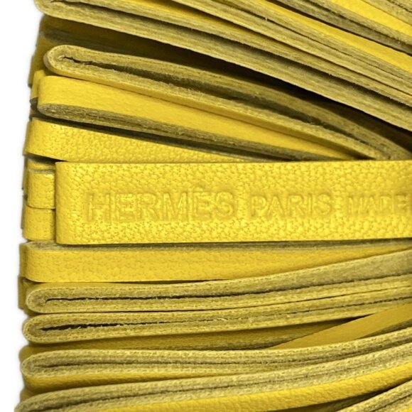 Auth HERMES Carmen Lime Agneau Milo U Bag Charm - Picture 4 of 4